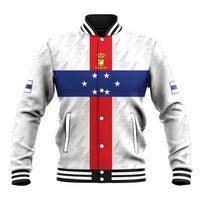 Personalized Nederlandse Antillen 1959-1986 Baseball Jacket Simple Flag Style - Wonder Print Shop