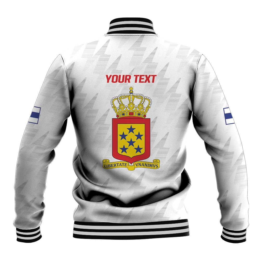 Personalized Nederlandse Antillen 1959-1986 Baseball Jacket Simple Flag Style - Wonder Print Shop