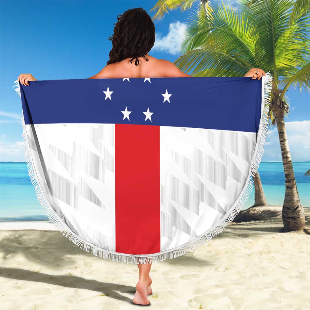 Personalized Nederlandse Antillen 1959-1986 Beach Blanket Simple Flag Style - Wonder Print Shop