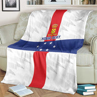 Personalized Nederlandse Antillen 1959-1986 Blanket Simple Flag Style - Wonder Print Shop