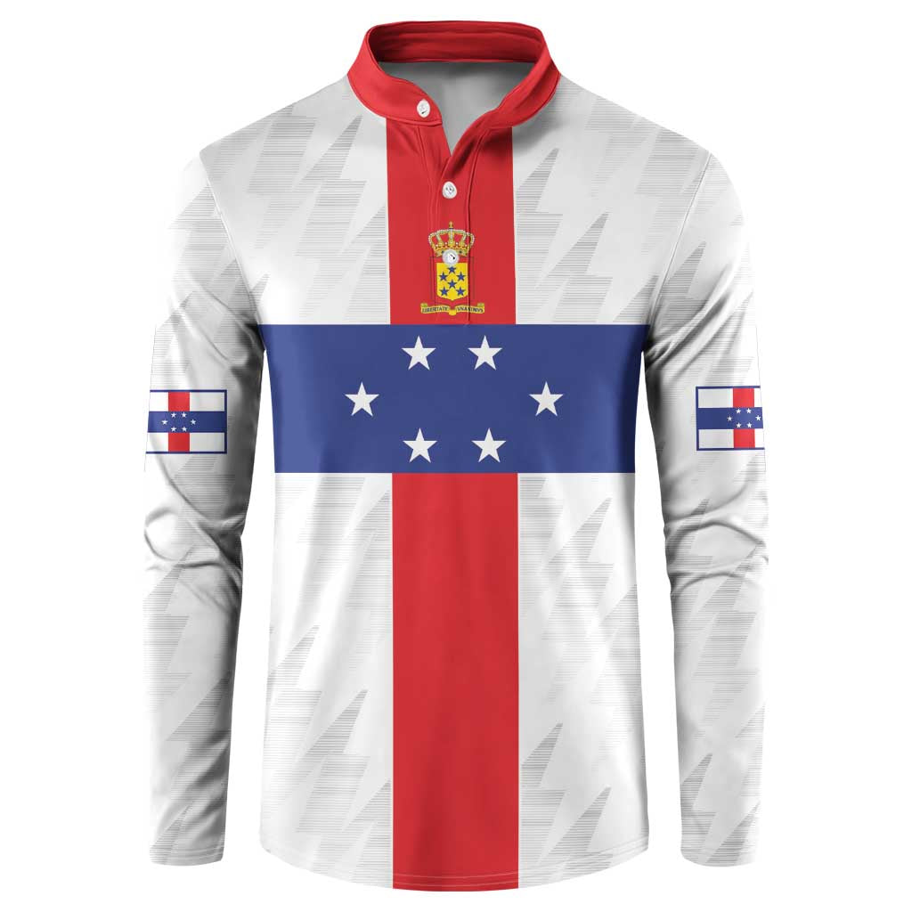 Personalized Nederlandse Antillen 1959-1986 Button Sweatshirt Simple Flag Style - Wonder Print Shop