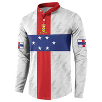 Personalized Nederlandse Antillen 1959-1986 Button Sweatshirt Simple Flag Style - Wonder Print Shop