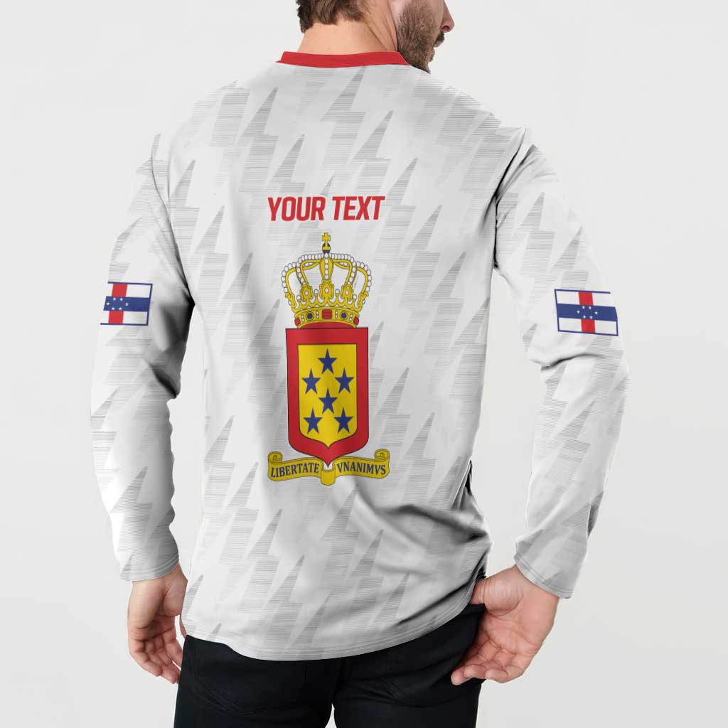 Personalized Nederlandse Antillen 1959-1986 Button Sweatshirt Simple Flag Style - Wonder Print Shop