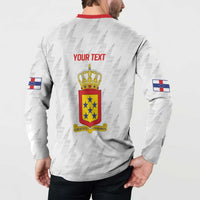 Personalized Nederlandse Antillen 1959-1986 Button Sweatshirt Simple Flag Style - Wonder Print Shop