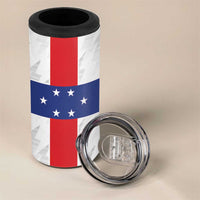 Personalized Nederlandse Antillen 1959-1986 4 in 1 Can Cooler Tumbler Simple Flag Style - Wonder Print Shop