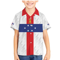 Personalized Nederlandse Antillen 1959-1986 Family Matching Mermaid Dress and Hawaiian Shirt Simple Flag Style - Wonder Print Shop