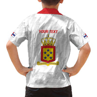 Personalized Nederlandse Antillen 1959-1986 Family Matching Off The Shoulder Long Sleeve Dress and Hawaiian Shirt Simple Flag Style - Wonder Print Shop