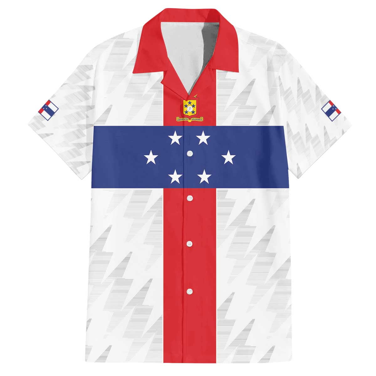 Personalized Nederlandse Antillen 1959-1986 Family Matching Off The Shoulder Long Sleeve Dress and Hawaiian Shirt Simple Flag Style - Wonder Print Shop