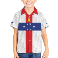 Personalized Nederlandse Antillen 1959-1986 Family Matching Off The Shoulder Long Sleeve Dress and Hawaiian Shirt Simple Flag Style - Wonder Print Shop
