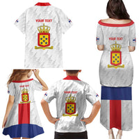 Personalized Nederlandse Antillen 1959-1986 Family Matching Puletasi and Hawaiian Shirt Simple Flag Style - Wonder Print Shop