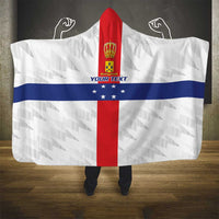Personalized Nederlandse Antillen 1959-1986 Hooded Blanket Simple Flag Style - Wonder Print Shop