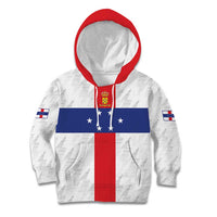 Personalized Nederlandse Antillen 1959-1986 Kid Hoodie Simple Flag Style - Wonder Print Shop