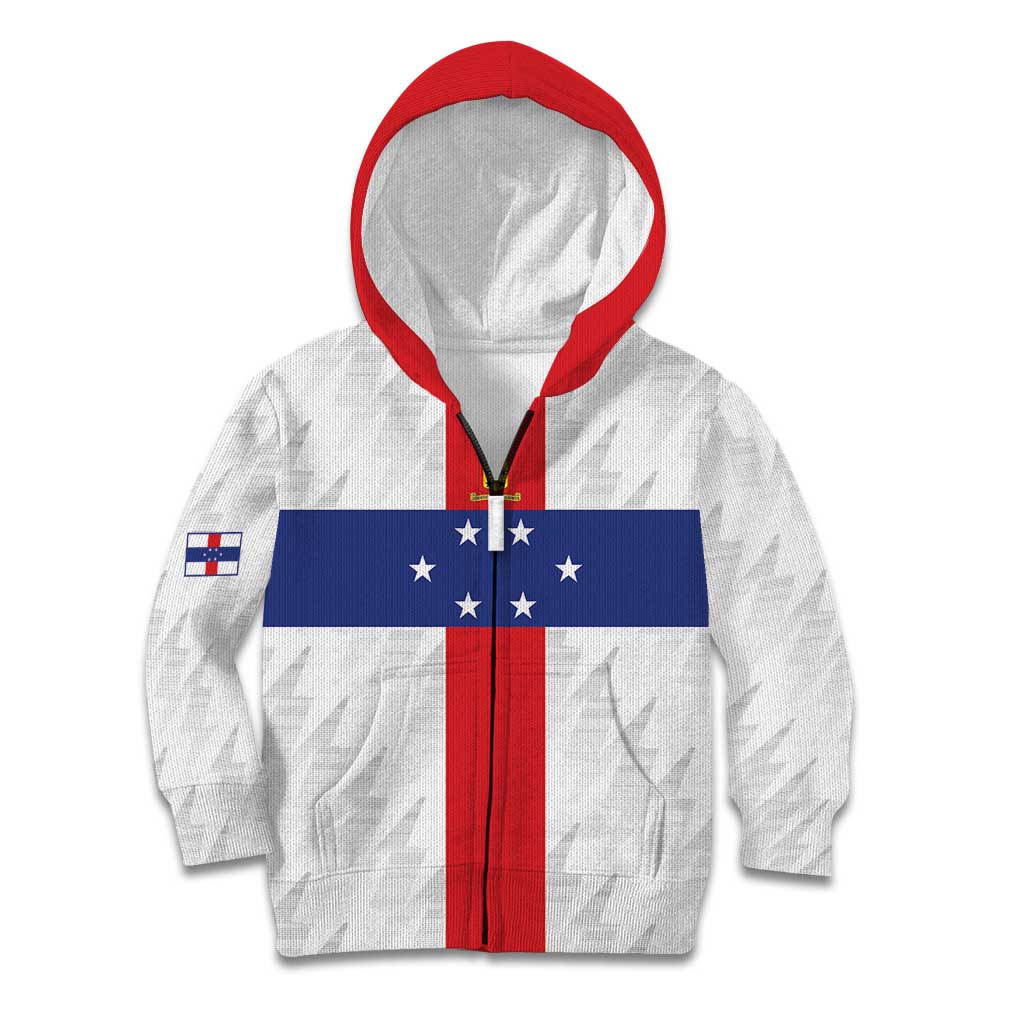 Personalized Nederlandse Antillen 1959-1986 Kid Hoodie Simple Flag Style - Wonder Print Shop