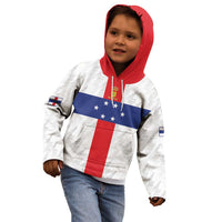Personalized Nederlandse Antillen 1959-1986 Kid Hoodie Simple Flag Style - Wonder Print Shop