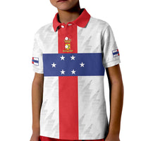 Personalized Nederlandse Antillen 1959-1986 Kid Polo Shirt Simple Flag Style - Wonder Print Shop