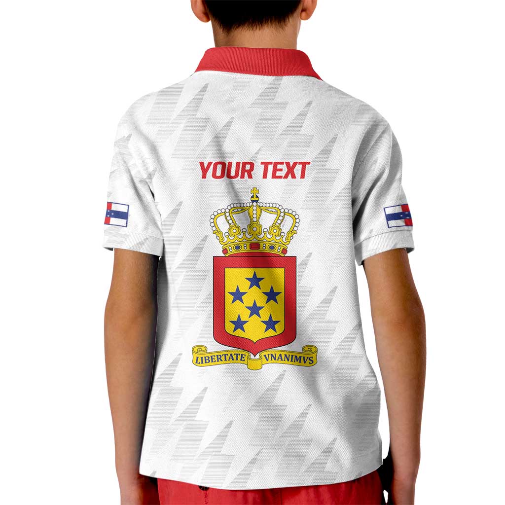 Personalized Nederlandse Antillen 1959-1986 Kid Polo Shirt Simple Flag Style - Wonder Print Shop