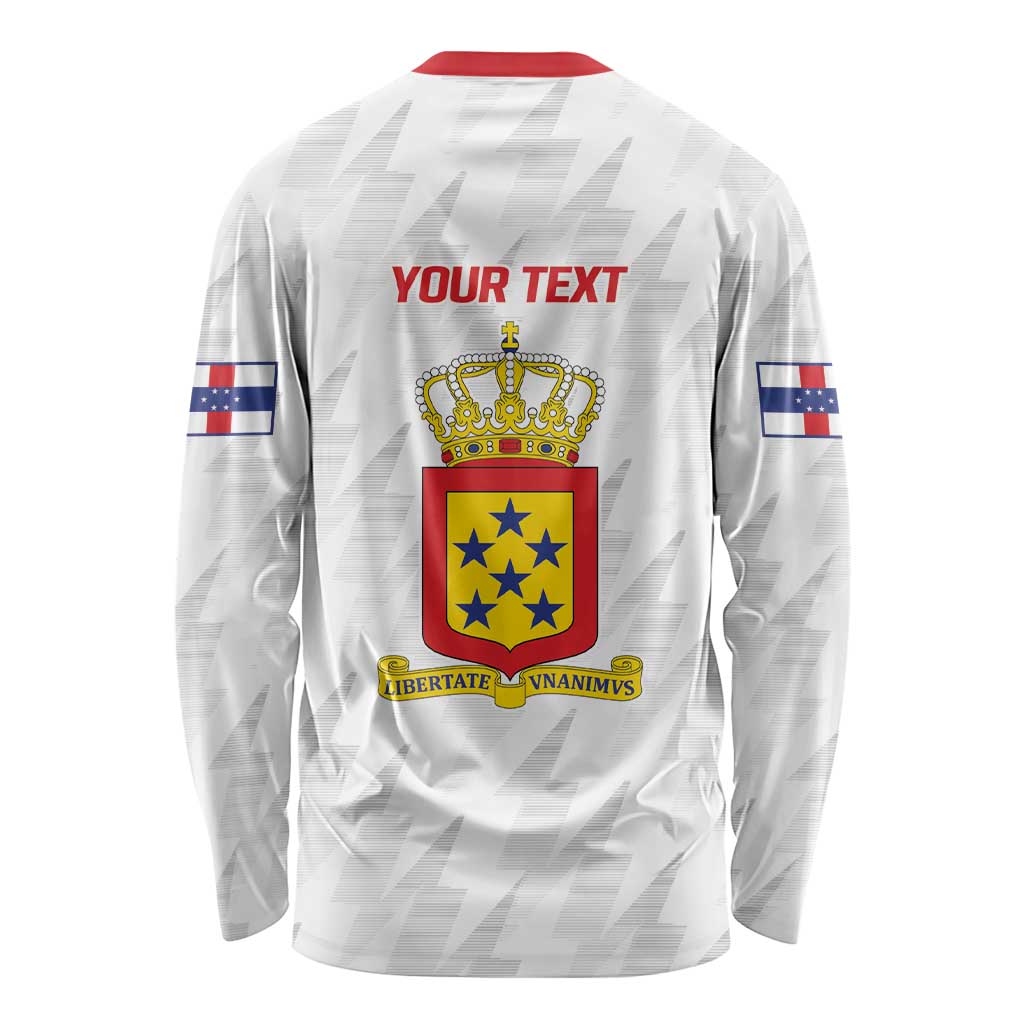 Personalized Nederlandse Antillen 1959-1986 Long Sleeve Shirt Simple Flag Style - Wonder Print Shop