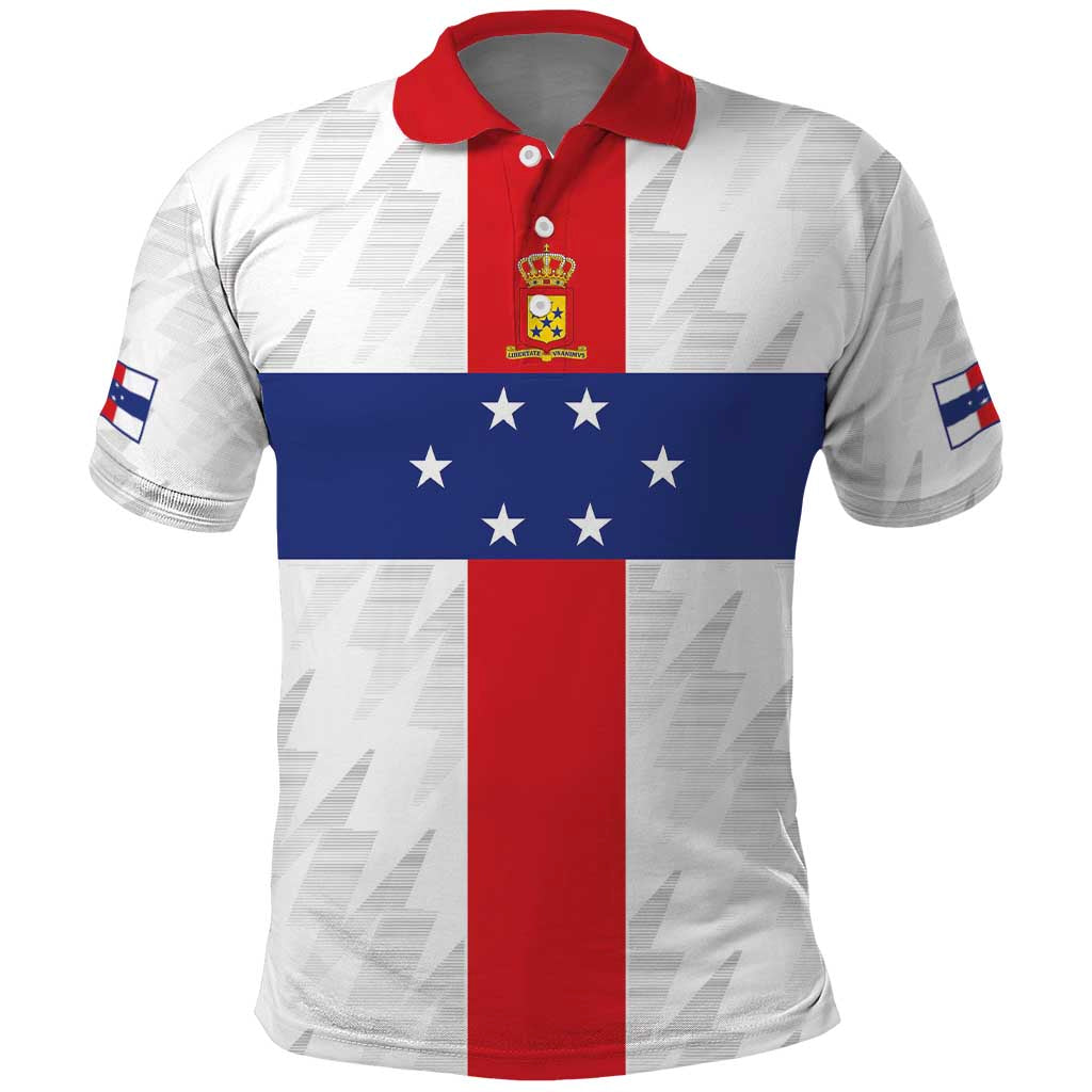 Personalized Nederlandse Antillen 1959-1986 Polo Shirt Simple Flag Style - Wonder Print Shop
