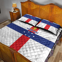 Personalized Nederlandse Antillen 1959-1986 Quilt Bed Set Simple Flag Style - Wonder Print Shop