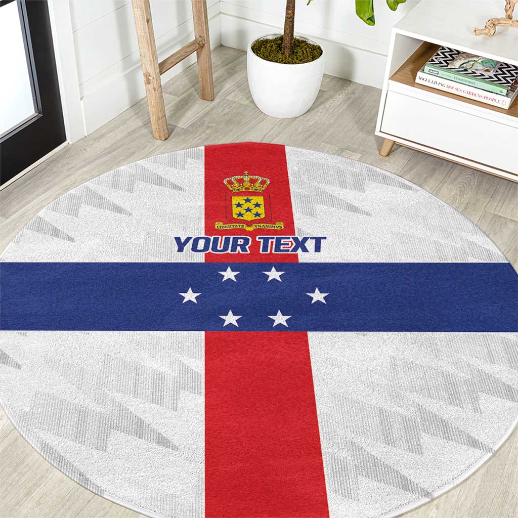 Personalized Nederlandse Antillen 1959-1986 Round Carpet Simple Flag Style - Wonder Print Shop