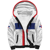Personalized Nederlandse Antillen 1959-1986 Sherpa Hoodie Simple Flag Style - Wonder Print Shop