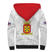 Personalized Nederlandse Antillen 1959-1986 Sherpa Hoodie Simple Flag Style - Wonder Print Shop