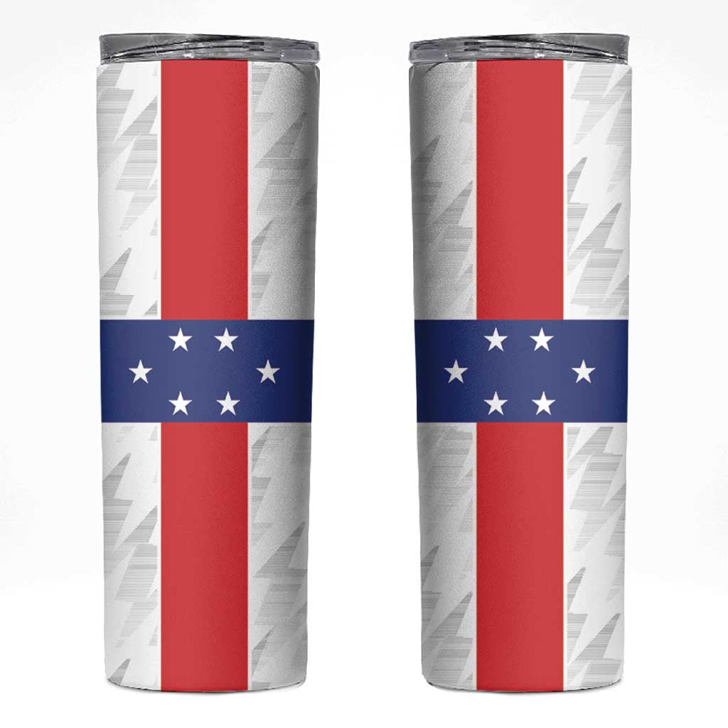 Personalized Nederlandse Antillen 1959-1986 Skinny Tumbler Simple Flag Style - Wonder Print Shop