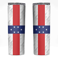 Personalized Nederlandse Antillen 1959-1986 Skinny Tumbler Simple Flag Style - Wonder Print Shop