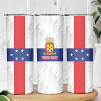 Personalized Nederlandse Antillen 1959-1986 Skinny Tumbler Simple Flag Style - Wonder Print Shop