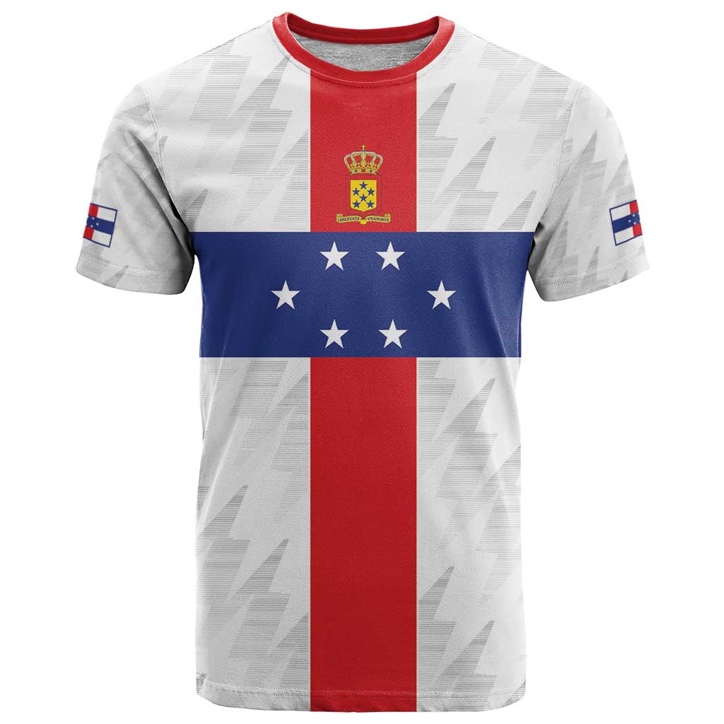 Personalized Nederlandse Antillen 1959-1986 T Shirt Simple Flag Style - Wonder Print Shop