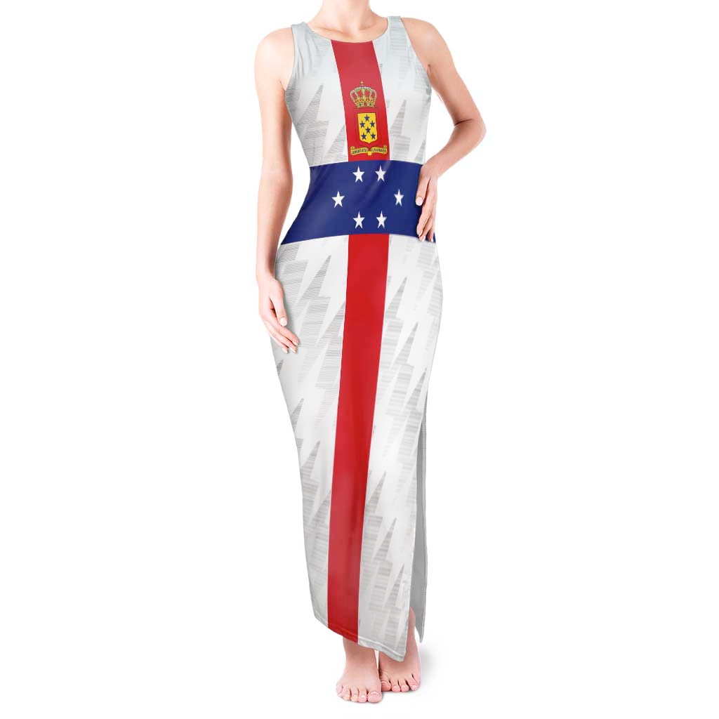 Personalized Nederlandse Antillen 1959-1986 Tank Maxi Dress Simple Flag Style - Wonder Print Shop