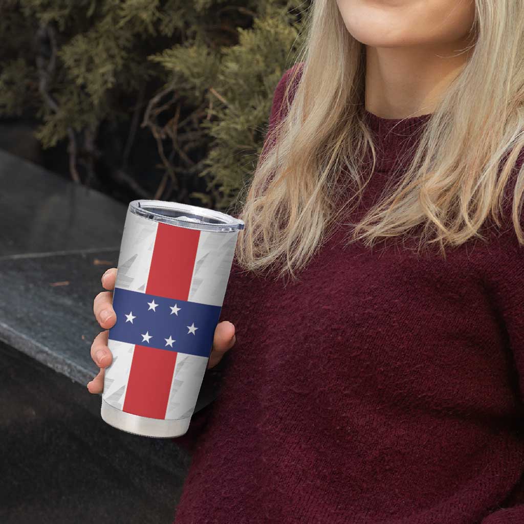 Personalized Nederlandse Antillen 1959-1986 Tumbler Cup Simple Flag Style - Wonder Print Shop