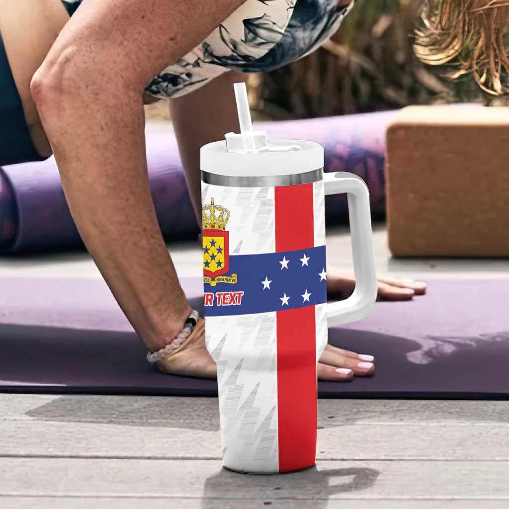 Personalized Nederlandse Antillen 1959-1986 Tumbler With Handle Simple Flag Style - Wonder Print Shop