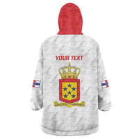Personalized Nederlandse Antillen 1959-1986 Wearable Blanket Hoodie Simple Flag Style - Wonder Print Shop