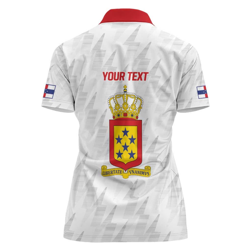 Personalized Nederlandse Antillen 1959-1986 Women Polo Shirt Simple Flag Style - Wonder Print Shop