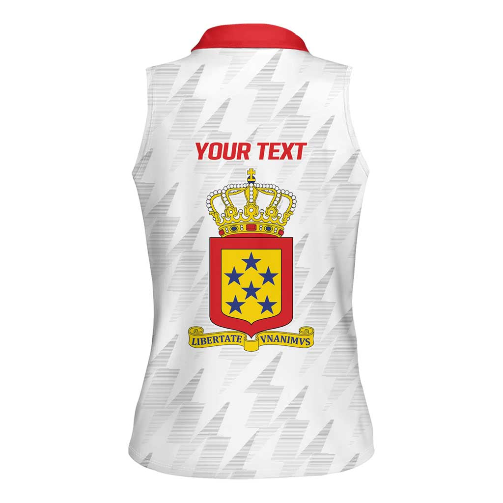 Personalized Nederlandse Antillen 1959-1986 Women Sleeveless Polo Shirt Simple Flag Style - Wonder Print Shop