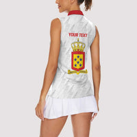 Personalized Nederlandse Antillen 1959-1986 Women Sleeveless Polo Shirt Simple Flag Style - Wonder Print Shop