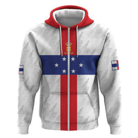 Personalized Nederlandse Antillen 1959-1986 Zip Hoodie Simple Flag Style - Wonder Print Shop