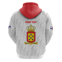 Personalized Nederlandse Antillen 1959-1986 Zip Hoodie Simple Flag Style - Wonder Print Shop
