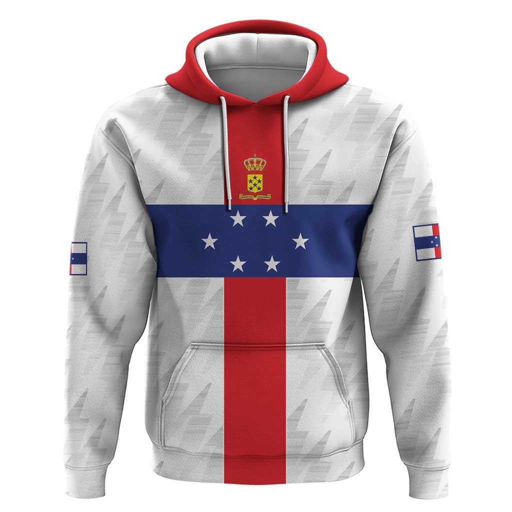 Personalized Nederlandse Antillen 1959-1986 Zip Hoodie Simple Flag Style - Wonder Print Shop
