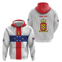 Personalized Nederlandse Antillen 1959-1986 Zip Hoodie Simple Flag Style - Wonder Print Shop