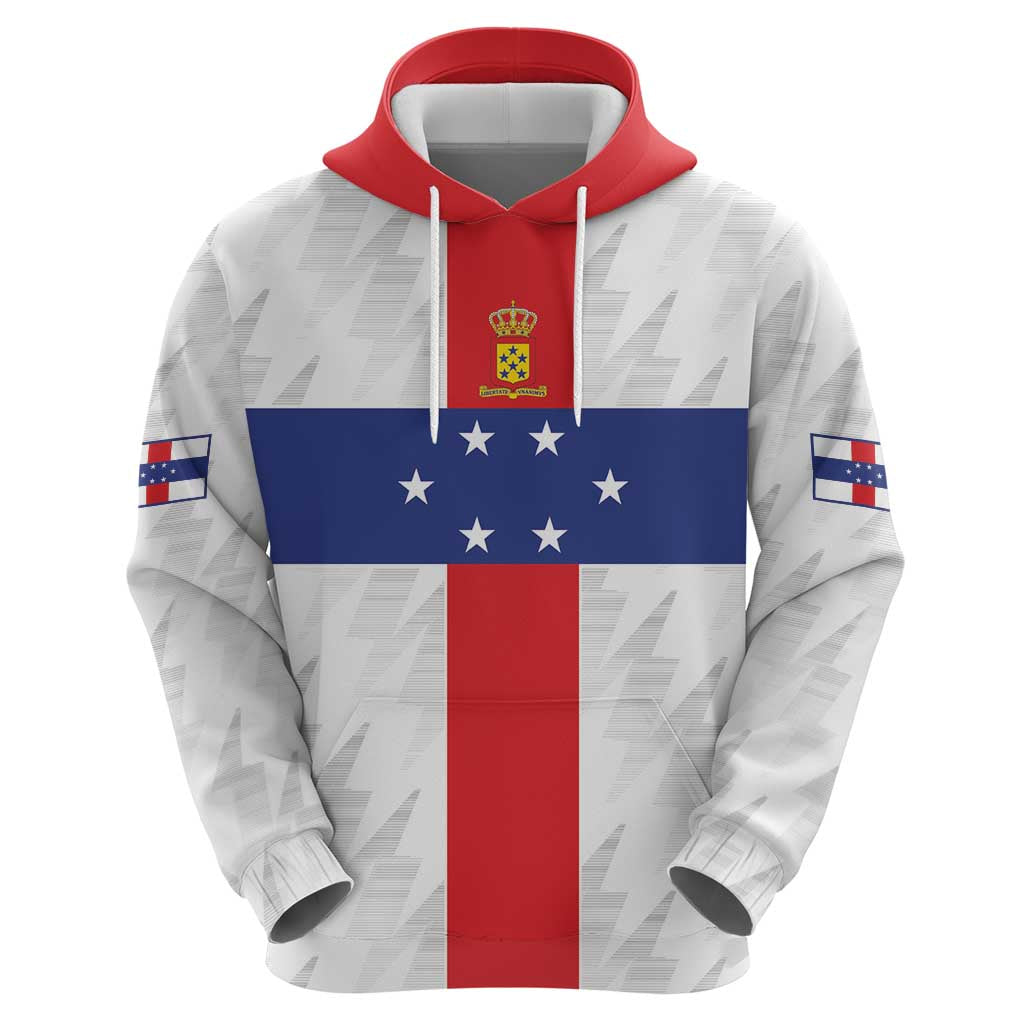 Personalized Nederlandse Antillen 1959-1986 Zip Hoodie Simple Flag Style - Wonder Print Shop
