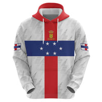 Personalized Nederlandse Antillen 1959-1986 Zip Hoodie Simple Flag Style - Wonder Print Shop