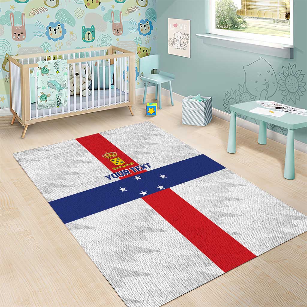 Personalized Nederlandse Antillen 1986-2010 Area Rug Simple Flag Style - Wonder Print Shop