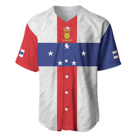 Personalized Nederlandse Antillen 1986-2010 Baseball Jersey Simple Flag Style - Wonder Print Shop
