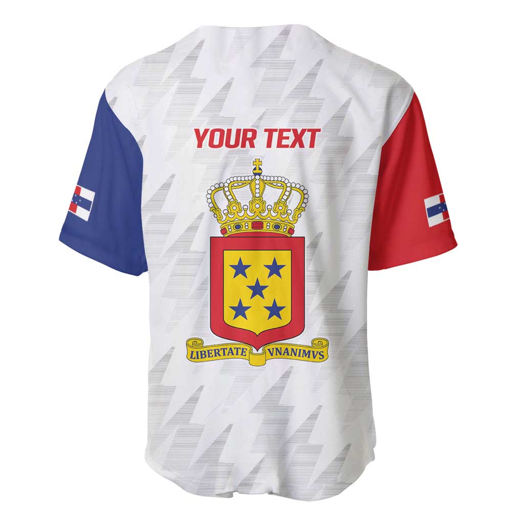 Personalized Nederlandse Antillen 1986-2010 Baseball Jersey Simple Flag Style - Wonder Print Shop