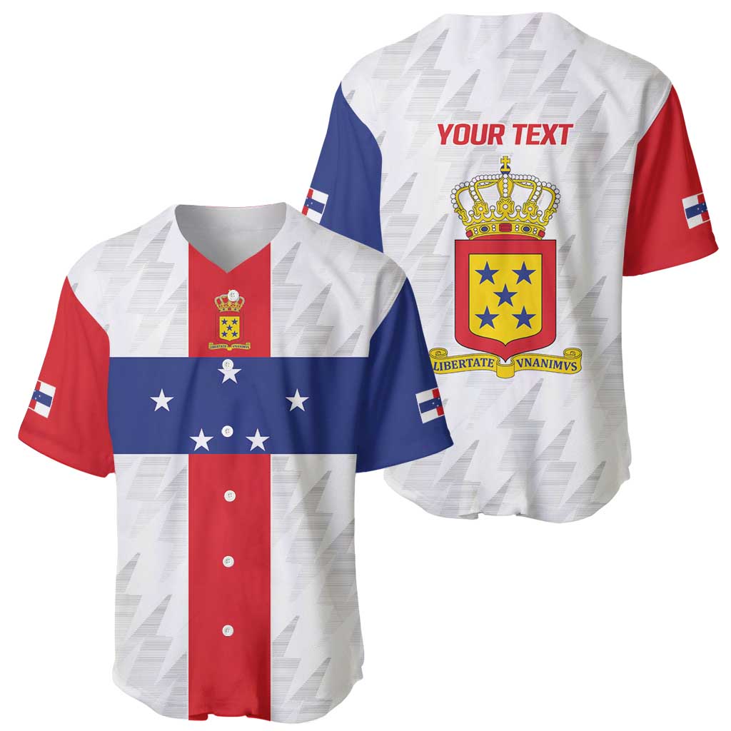 Personalized Nederlandse Antillen 1986-2010 Baseball Jersey Simple Flag Style - Wonder Print Shop