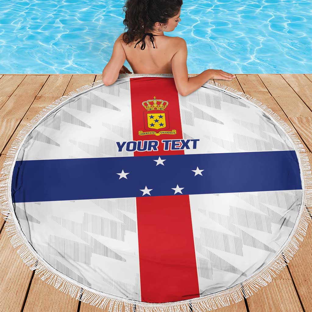 Personalized Nederlandse Antillen 1986-2010 Beach Blanket Simple Flag Style - Wonder Print Shop