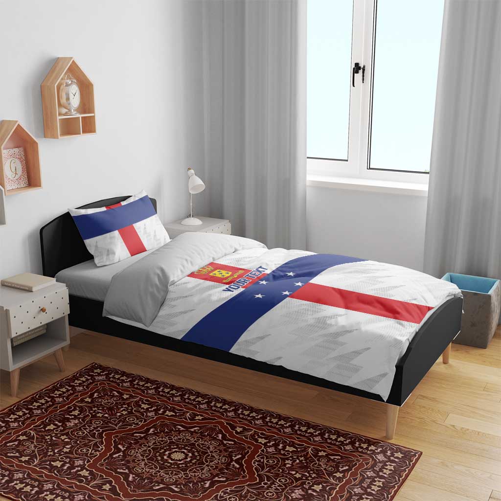 Personalized Nederlandse Antillen 1986-2010 Bedding Set Simple Flag Style - Wonder Print Shop