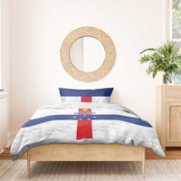 Personalized Nederlandse Antillen 1986-2010 Bedding Set Simple Flag Style - Wonder Print Shop
